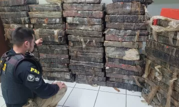 Polícia Rodoviária Federal apreende 824 quilos de maconha após perseguição na BR-369, em Santa Mariana