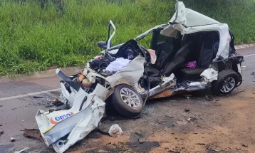 Acidente envolvendo 9 veículos deixa 10 feridos na BR-467, entre Cascavel e Toledo 