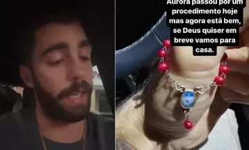 Pedro Scooby diz que filha recém-nascida passou por procedimento cirúrgico