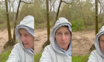 Ellen DeGeneres mostra correnteza das águas perto de sua casa após tempestades na Califórnia e ordem de evacuação 