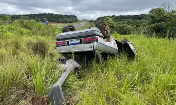 Motorista bêbado é preso em flagrante após se envolver em acidente na BR-277, em Guarapuava 