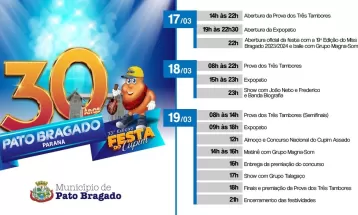 Confira a agenda do Campo de 12 a 19 de março