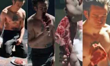 The 1975 toca pela 3ª vez no Lolla com show que tem cantor comendo carne crua e cenário home office