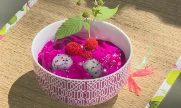 Aprenda a preparar sorvete cremoso de pitaya