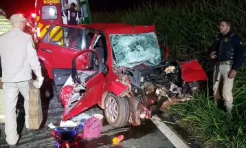 Motorista morre e passageira fica ferida em acidente na PR-445, em Londrina