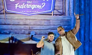 Léo Santana grava EP em show feito em Goiânia com Zé Felipe e Jorge & Mateus