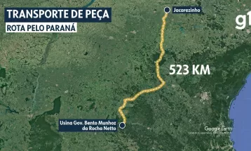 VÍDEO: PRF faz escolta de transporte de peça gigante em rodovias do Paraná; veja trajeto