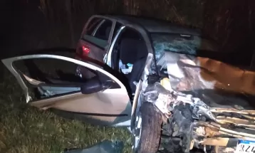 Mulher morre em batida frontal entre carro e caminhonete na PR-438, em Fernandes Pinheiro