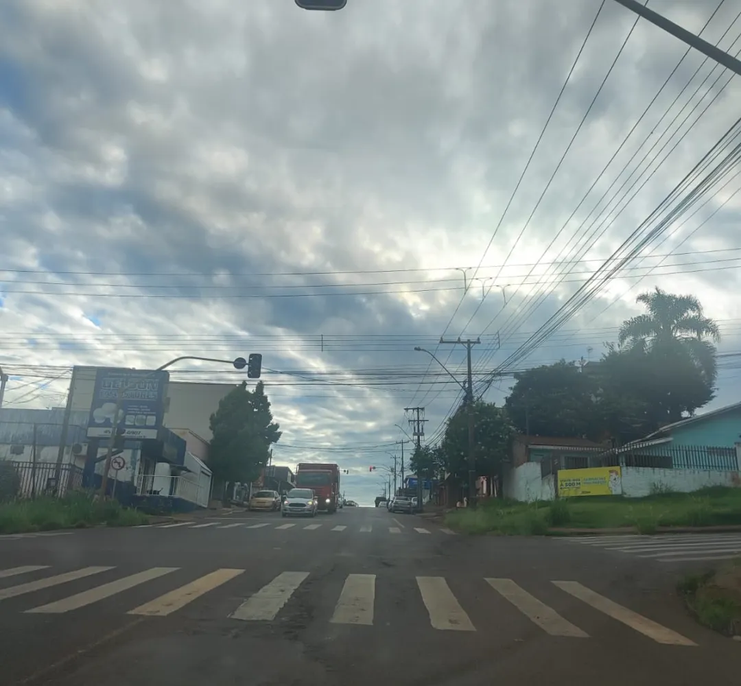Cascavel terá calor e chance de chuva nesta quinta-feira