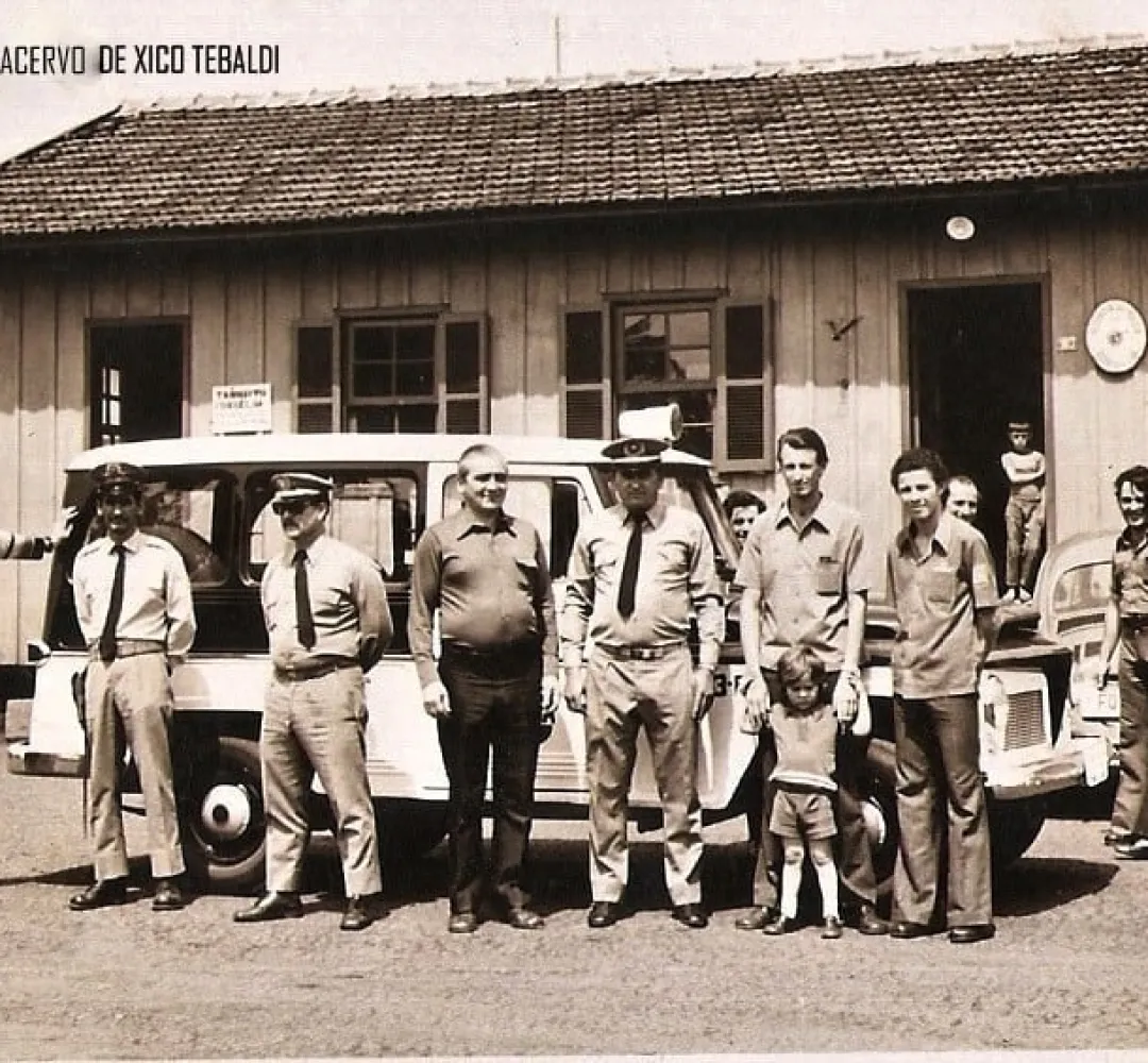 Corbélia recebe viatura policial na década de 1970
