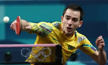Hugo Calderano avança para quartas da Copa do Mundo de tênis de mesa