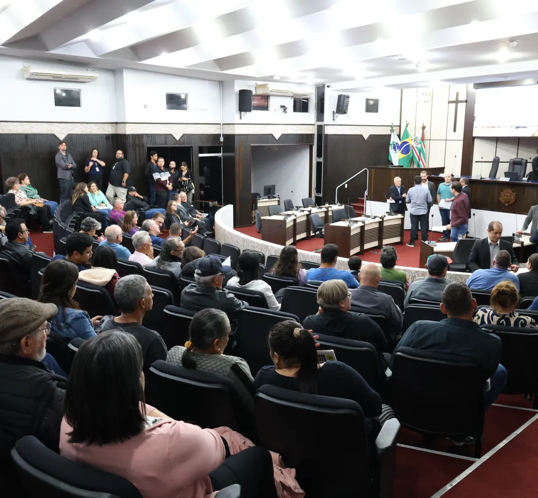 Auditório ficou lotado para audiência pública