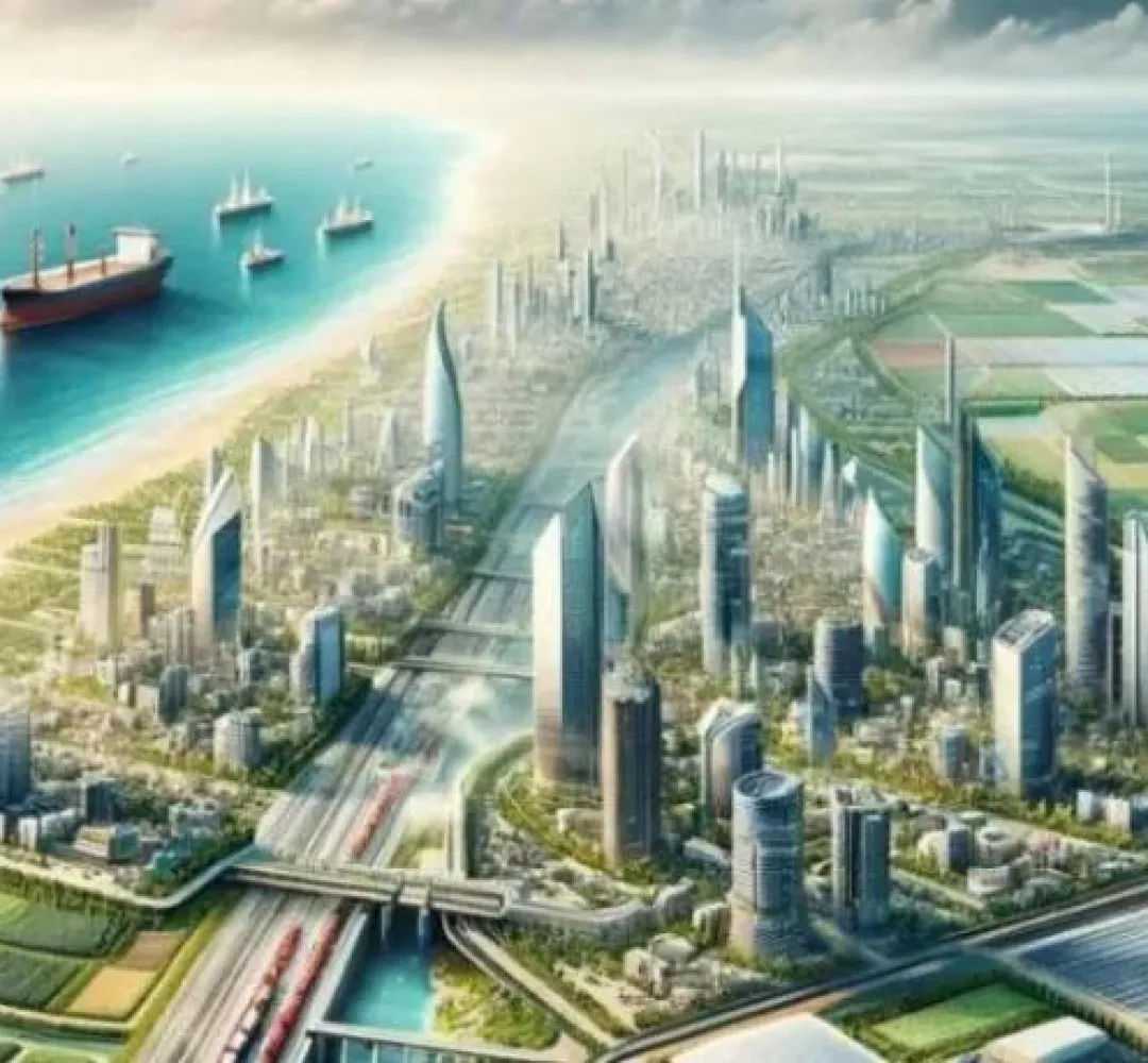 Gaza 2035. Ilustração presente no relatório.