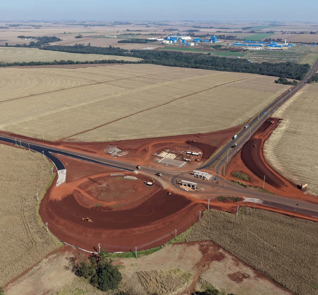 Obras no trevo de Palotina