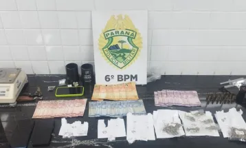 PM apreende drogas, arma e prende três suspeitos em Cascavel