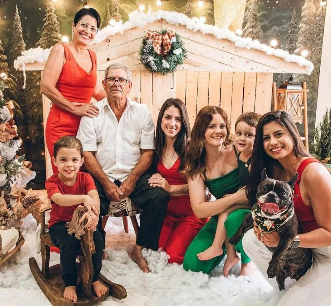 família de Juliane queimada no incêndio