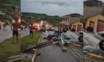 Temporal causa destruição em Rio Bonito do Iguaçu