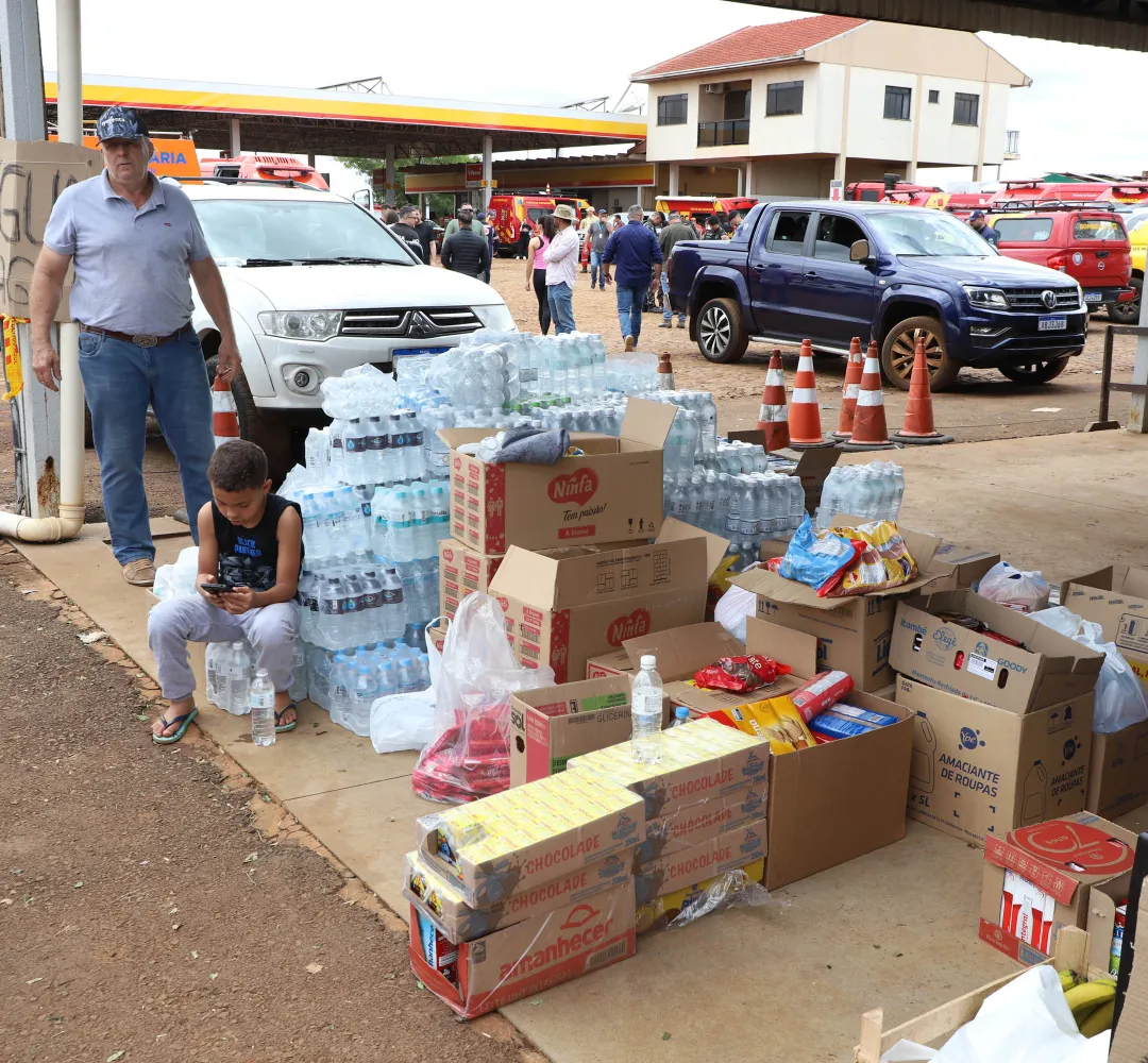 Alimentos começam a chegar em Rio Bonito do Iguaçu