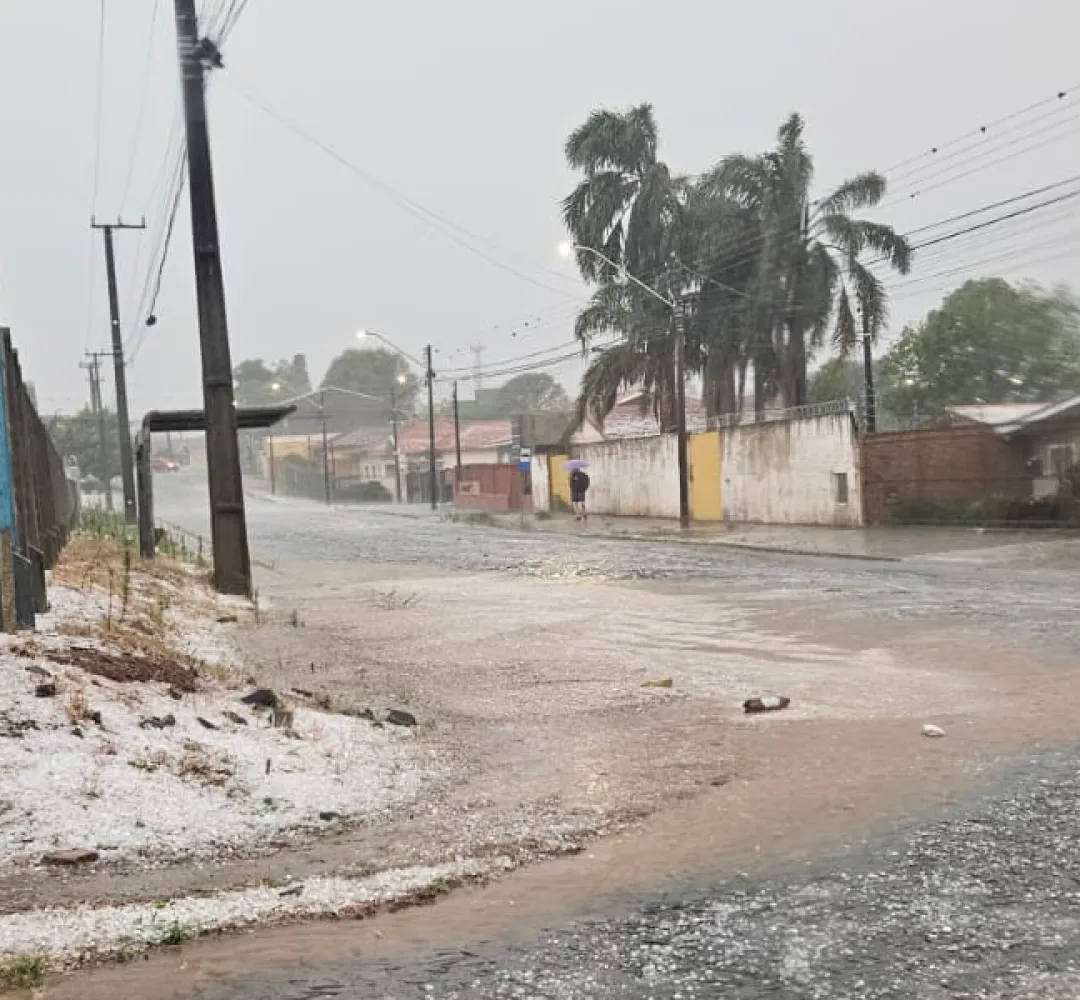 granizo em Ponta Grossa
