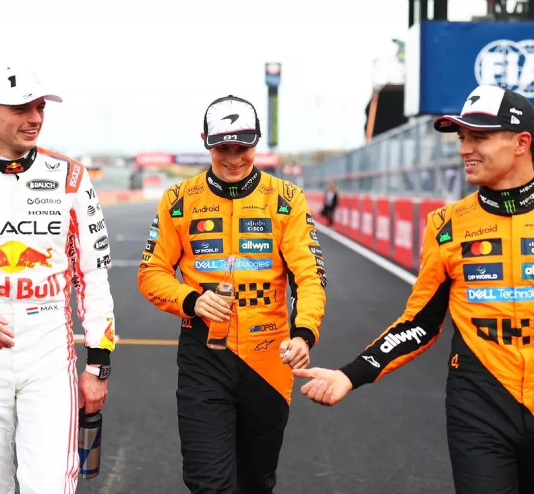 Norris, Piastri e Verstappen