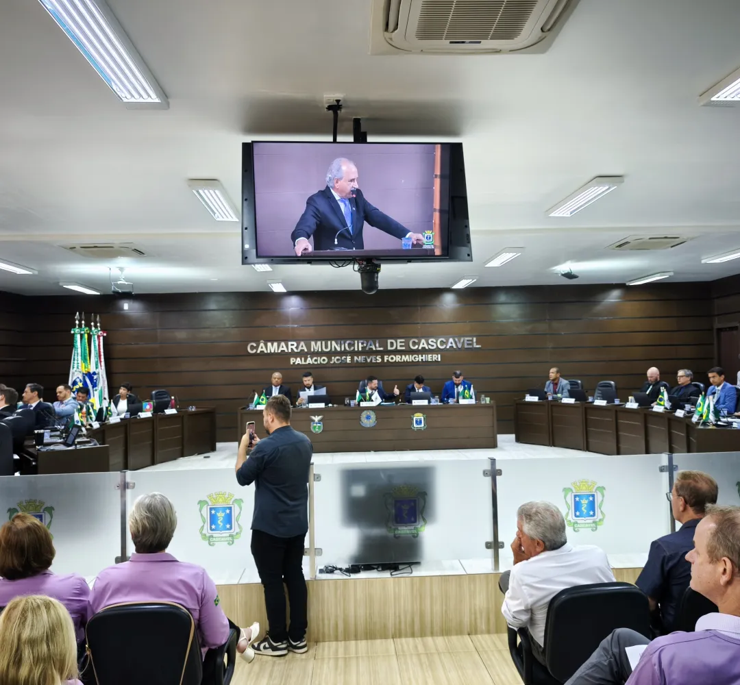 1ª sessão de 2025 da Câmara de Vereadores Cascavel