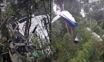 Avião monomotor cai em área rural de Piên e piloto morre no local