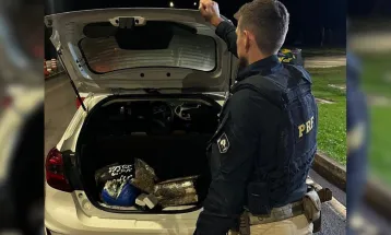 PRF apreende quase 90 kg de drogas na BR-277; carga saiu de Foz com destino a Curitiba