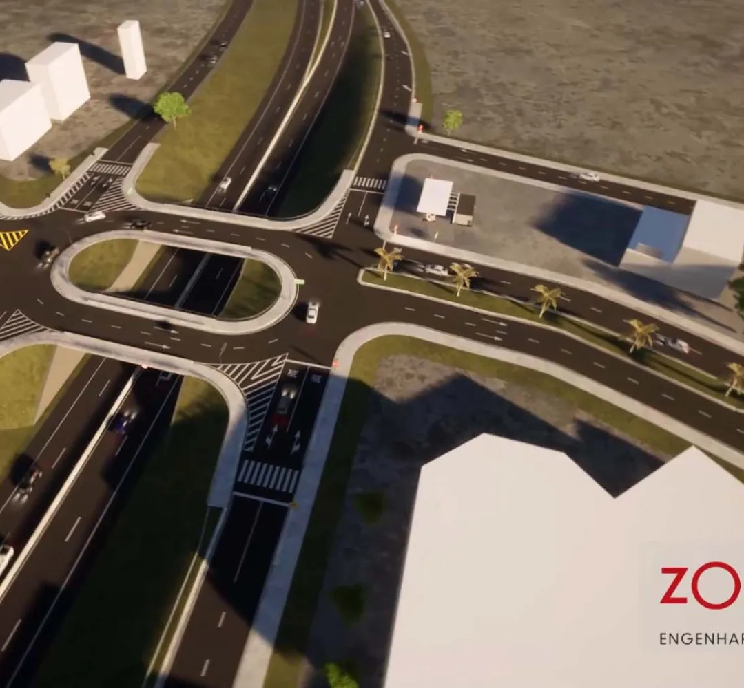 novo viaduto e marginais na BR-369 em Cambé
