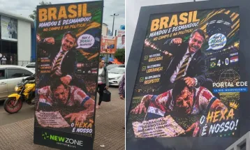 Ataque cibernético exibe frases ofensivas na entrada de Ciudad del Este