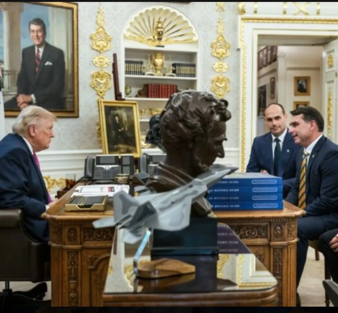 Trump em encontro com Flávio Bolsonaro