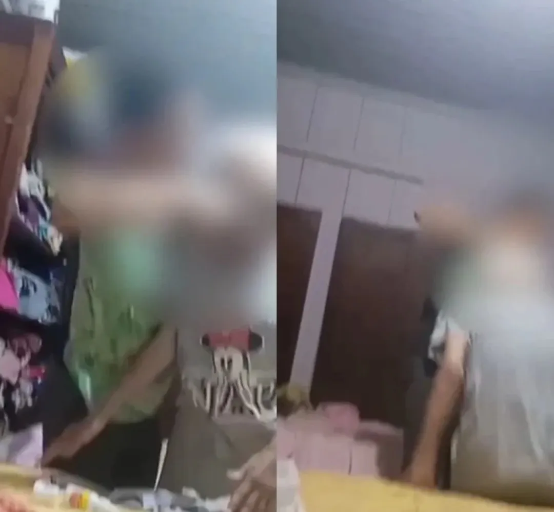 filha batendo avó