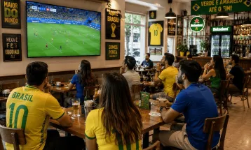 Abrabar projeta alta de até 70% no movimento de bares durante jogos do Brasil
