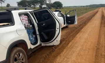 PM apreende 2 mil pacotes de cigarros contrabandeados na divisa entre Paraná e Mato Grosso do Sul
