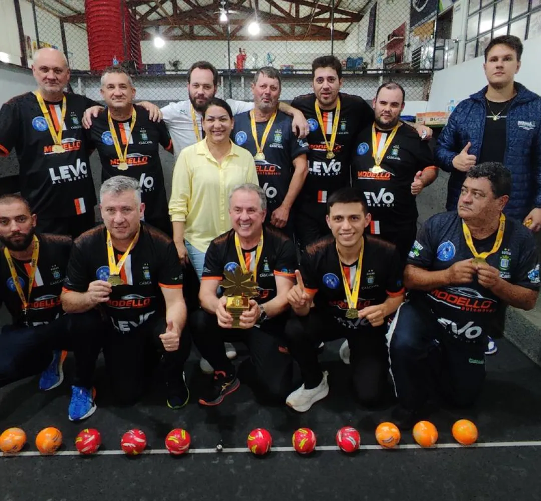 O time de bocha foi campeão nos JAPS