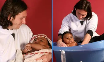 Messi deu banho em Yamal quando ele era bebê; foto volta a viralizar antes da final da Copa do Mundo