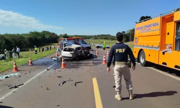 Motorista morre e sete pessoas ficam feridas em grave acidente na BR-277 entre Guarapuava e Candói