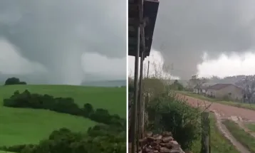 Tornado destrói completamente casa de pecuarista em Pedro Osório, no RS