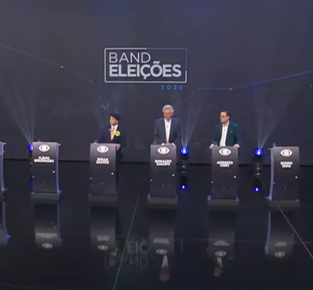 Ausência Lula, Flávio e Zema no debate da Band