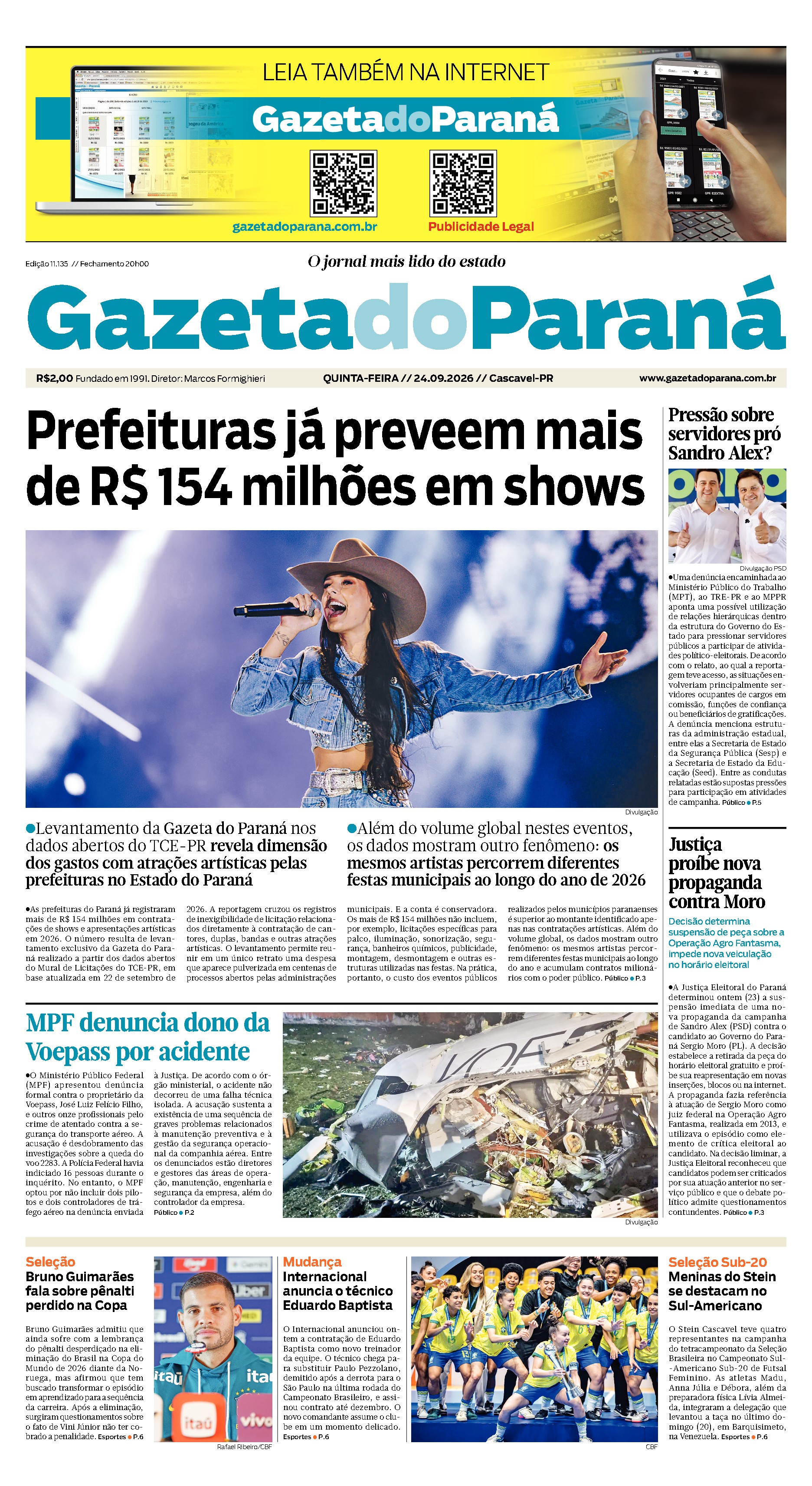 Capa da edição mais recente